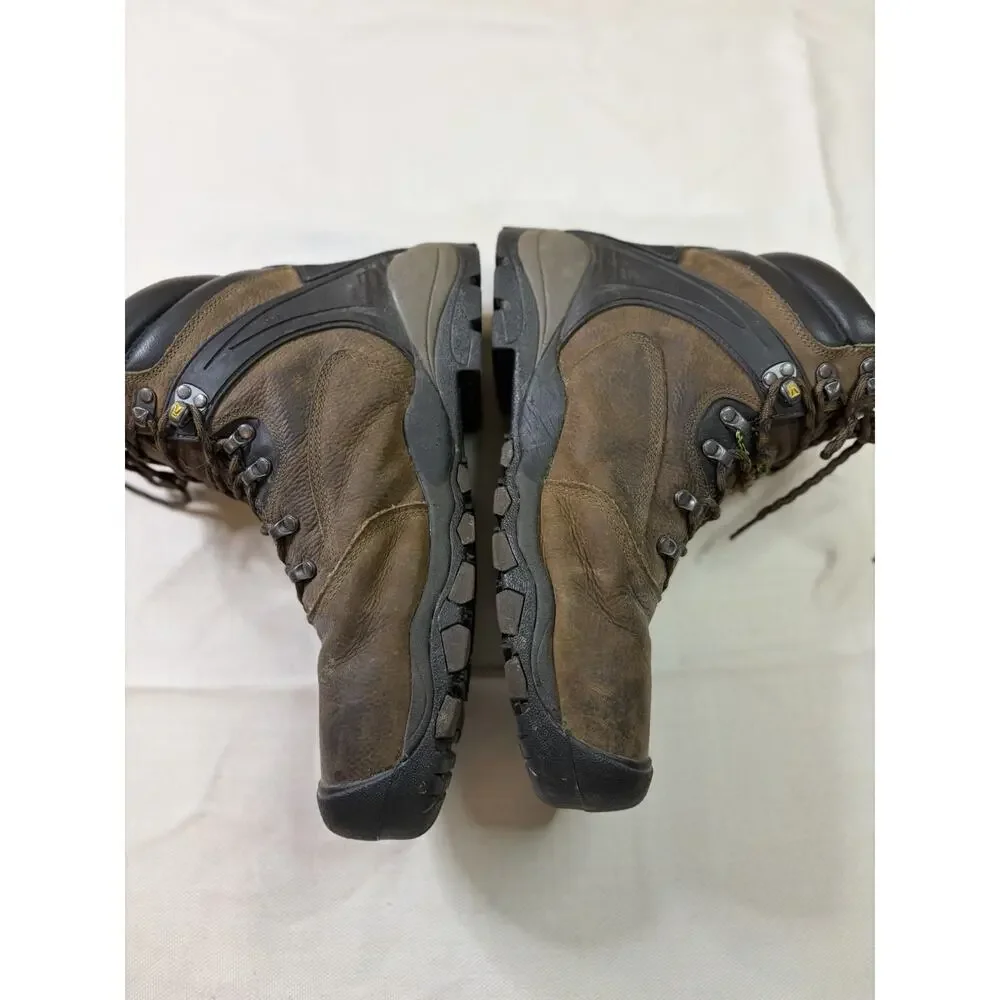 KEEN Louisville Work Boots Men’s 12 EE Brown Leather Waterproof Steel Toe 6in